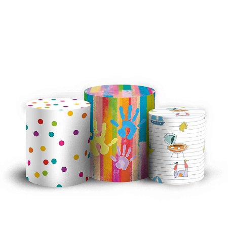 Capas Trio Cilindro Sublimado Vest Facil - Dia das Crianças
