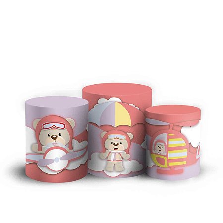 Capas Trio Cilindro Sublimado Vest Facil - Aviador