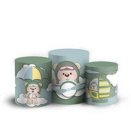 Capas Trio Cilindro Sublimado Vest Facil - Aviador