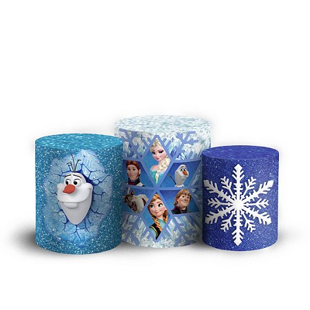 Capas Trio Cilindro Sublimado Vest Facil - Frozen