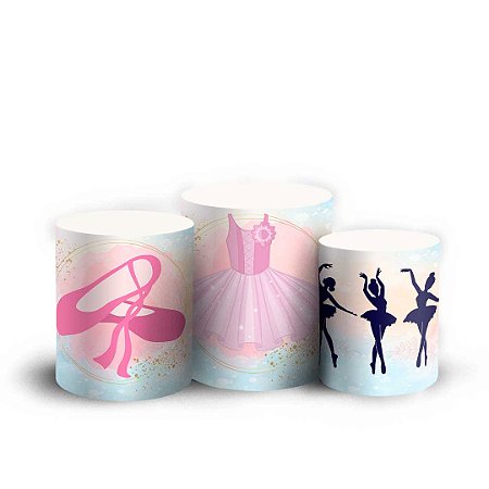 Capas Trio Cilindro Sublimado Vest Facil - Bailarina