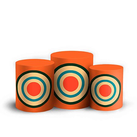 Capas Trio Cilindro Sublimado Vest Facil - Alvo