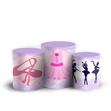 Capas Trio Cilindro Sublimado Vest Facil - Bailarina