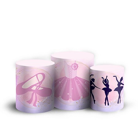 Capas Trio Cilindro Sublimado Vest Facil - Bailarina