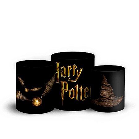 Capas Trio Cilindro Sublimado Vest Facil - Harry Potter