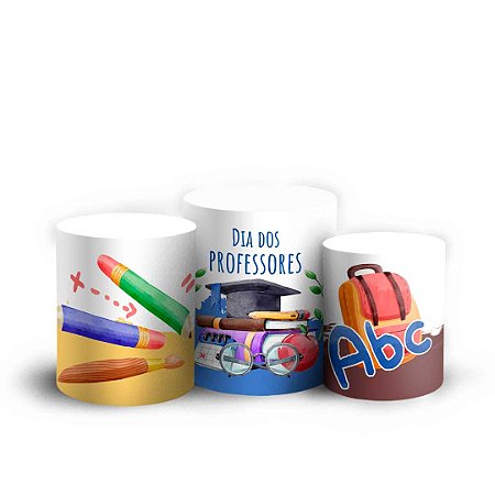 Capas Trio Cilindro Sublimado Vest Facil - Dia dos Professores