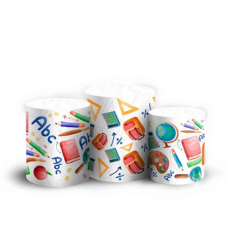 Capas Trio Cilindro Sublimado Vest Facil - Dia dos Professores