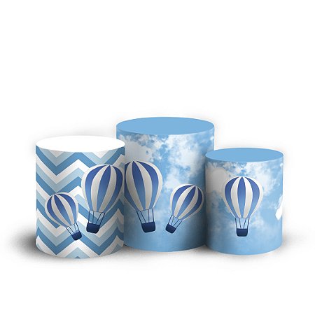 Capas Trio Cilindro Sublimado Vest Facil - Baloes