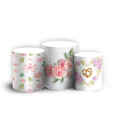 Capas Trio Cilindro Sublimado Vest Facil - Casamento Aliancas