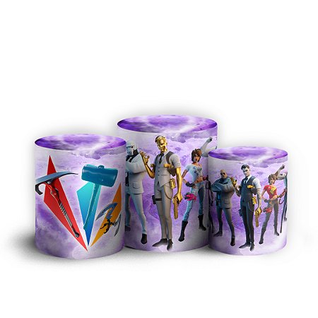 Capas Trio Cilindro Sublimado Vest Facil - Fortnite