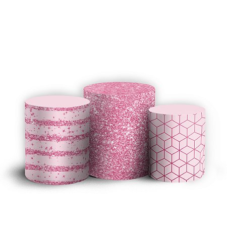 Capas Trio Cilindro Sublimado Vest Facil - Floral