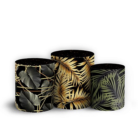 Capas Trio Cilindro Sublimado Vest Facil - Floral