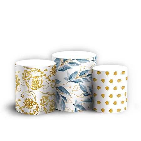 Capas Trio Cilindro Sublimado Vest Facil - Floral