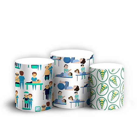 Capas Trio Cilindro Sublimado Vest Facil - Fisioterapia