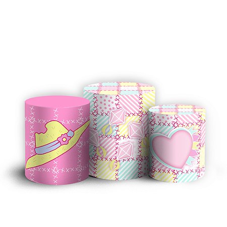 Capas Trio Cilindro Sublimado Vest Facil - Festa Junina