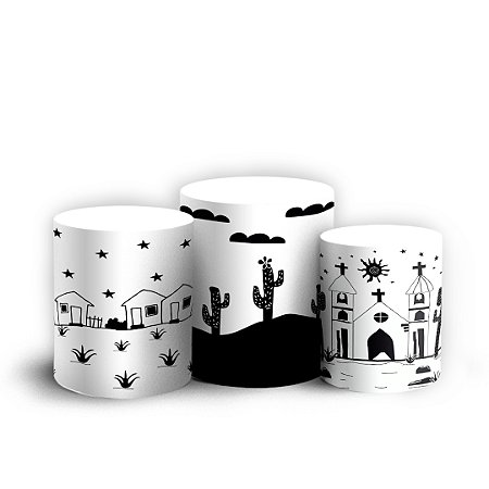 Capas Trio Cilindro Sublimado Vest Facil - Festa Junina