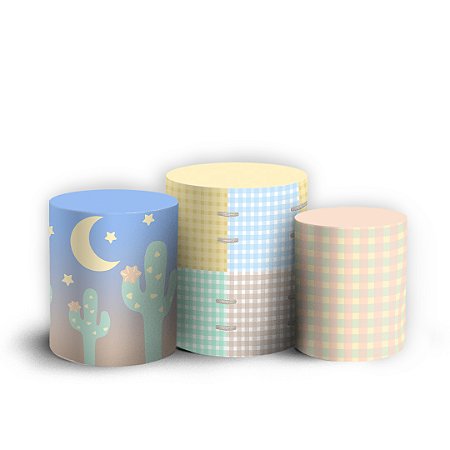 Capas Trio Cilindro Sublimado Vest Facil - Festa Junina