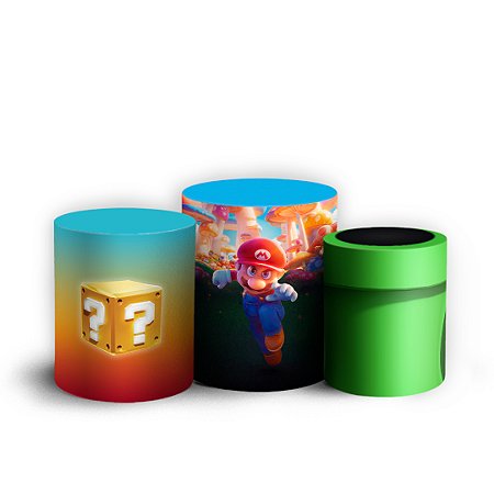 Capas Trio Cilindro Sublimado Vest Facil - Super Mario Bros