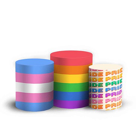 Capas Trio Cilindro Sublimado Vest Facil - LGBT