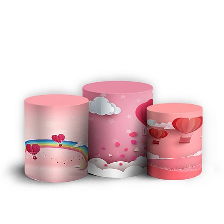 Capas Trio Cilindro Sublimado Vest Facil - Dia dos Namorados