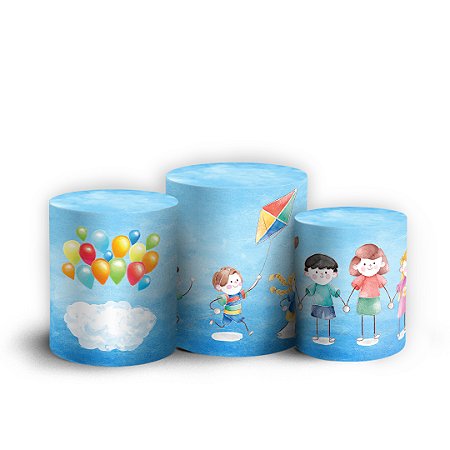 Capas Trio Cilindro Sublimado Vest Facil - Dia das Crianças