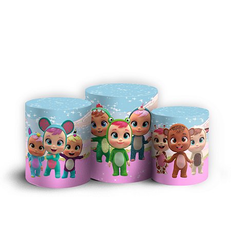 Capas Trio Cilindro Sublimado Vest Facil - Cry Babies Bebes llorones