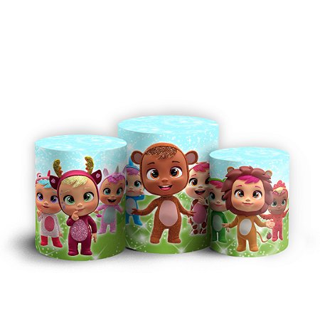 Capas Trio Cilindro Sublimado Vest Facil - Cry Babies Bebes llorones