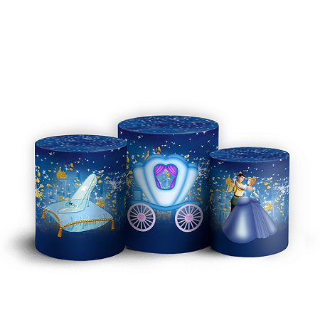 Capas Trio Cilindro Sublimado Vest Facil - Cinderela