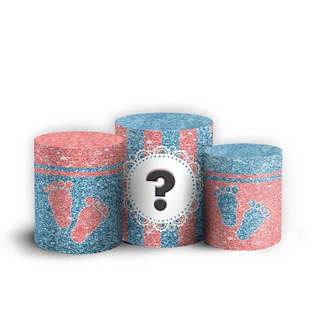 Capas Trio Cilindro Sublimado Vest Facil - Chá de Bebê