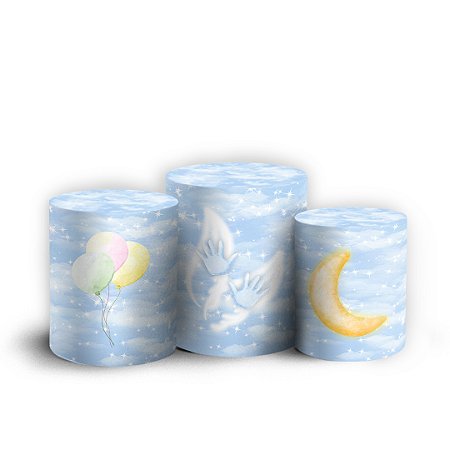 Capas Trio Cilindro Sublimado Vest Facil - Chá de Bebê