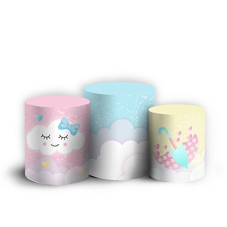 Capas Trio Cilindro Sublimado Vest Facil - Chuva de Amor