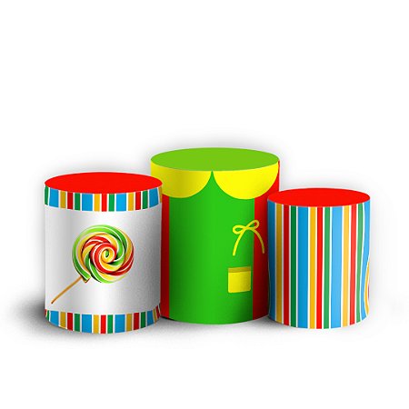 Capas Trio Cilindro Sublimado Vest Facil - Chaves