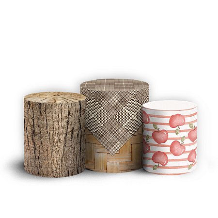 Capas Trio Cilindro Sublimado Vest Facil - Chapeuzinho Vermelho