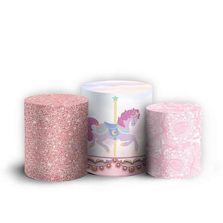 Capas Trio Cilindro Sublimado Vest Facil - Carrossel