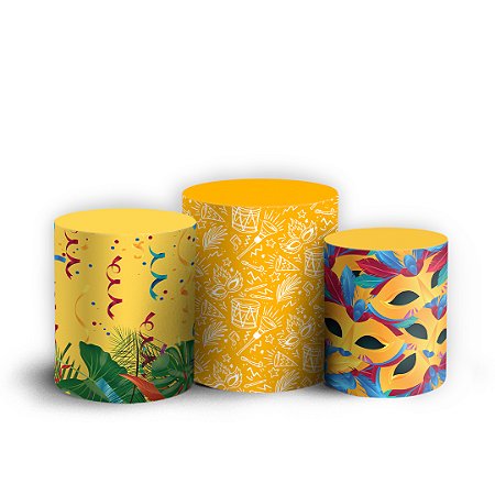 Capas Trio Cilindro Sublimado Vest Facil - Carnaval