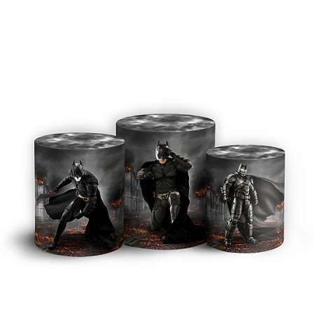 Capas Trio Cilindro Sublimado Vest Facil - Batman