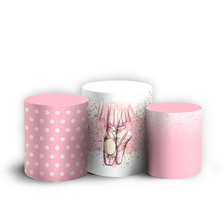 Capas Trio Cilindro Sublimado Vest Facil - Bailarina Cute