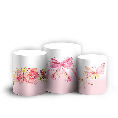 Capas Trio Cilindro Sublimado Vest Facil - Bailarina