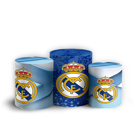 Capas Trio Cilindro Sublimado Vest Facil - Time Real Madrid