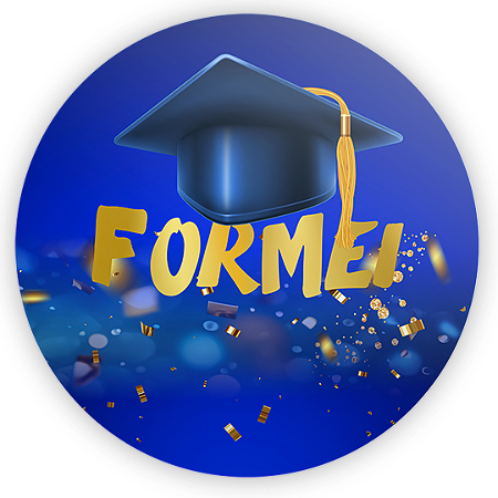 Capa Painel Redondo Sublimado - Formatura