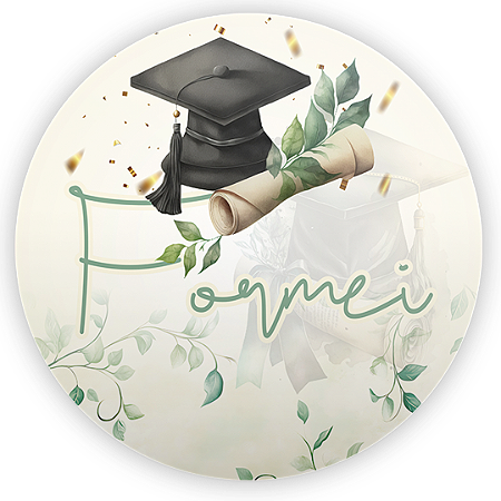 Capa Painel Redondo Sublimado - Formatura