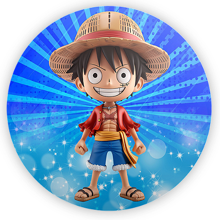 Capa Painel Redondo Sublimado - One Piece