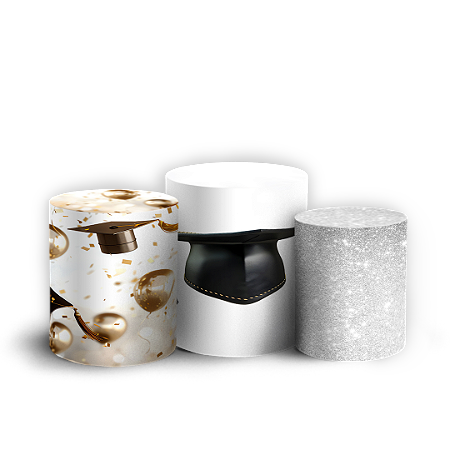 Capas Trio Cilindro Sublimado Vest Facil - Formatura