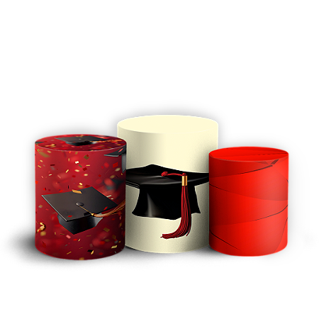 Capas Trio Cilindro Sublimado Vest Facil - Formatura