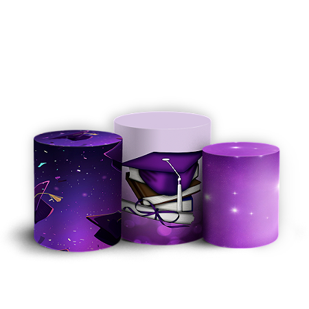 Capas Trio Cilindro Sublimado Vest Facil - Formatura