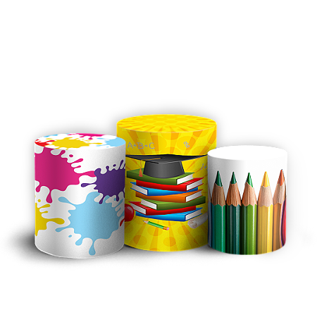 Capas Trio Cilindro Sublimado Vest Facil - Formatura