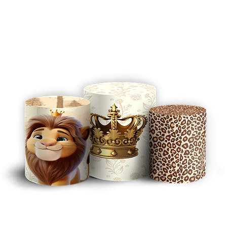 Capas Trio Cilindro Sublimado Vest Facil - Rei Leao