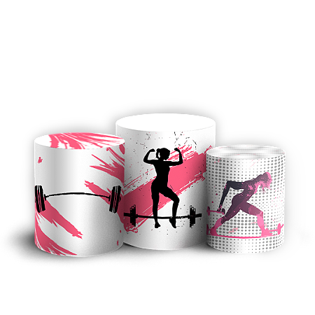 Capas Trio Cilindro Sublimado Vest Facil - Mulher Academia