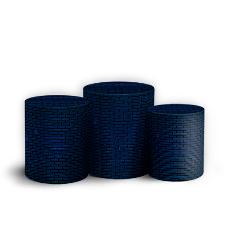 Capas Trio Cilindro Sublimado Vest Facil - Fundo Tijolo