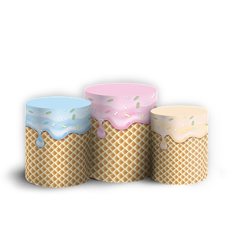 Capas Trio Cilindro Sublimado Vest Facil - Doces